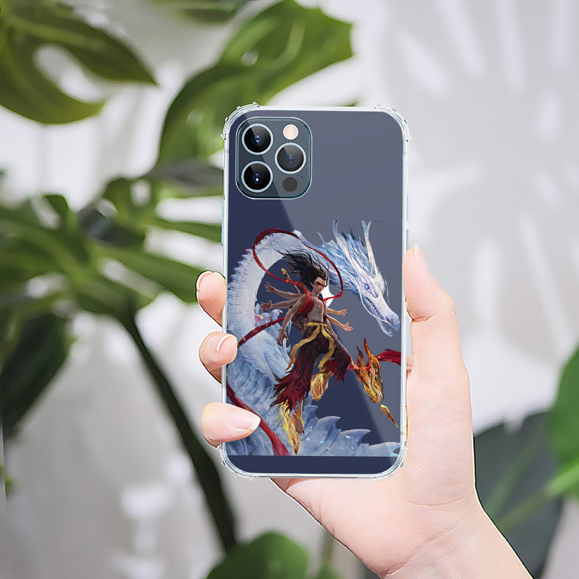 （画像用） Ne Zha 2 ナタ 魔童の大暴れ 【iPhone 12シリーズ対応】透明スマホケース（クリアソフトケース）